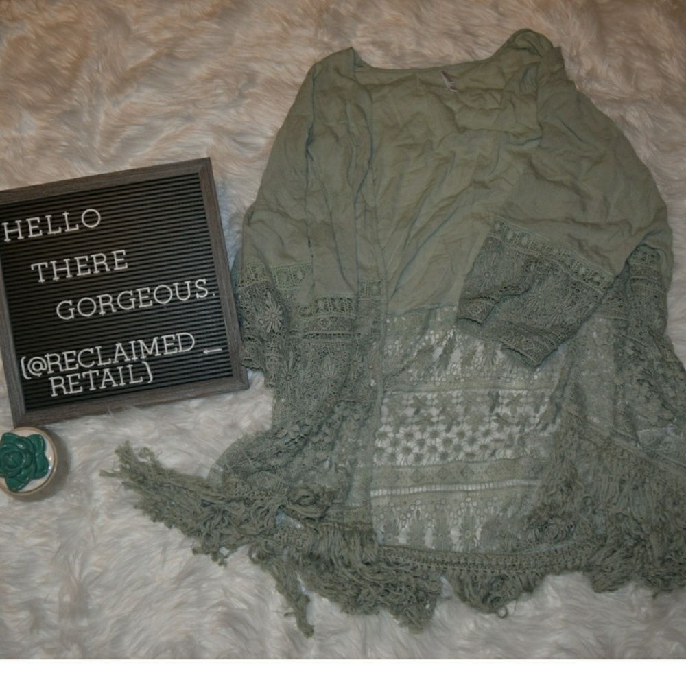 ☇FLASH SALE⚡Mint Lace Kimono